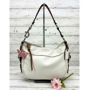 Gorgeous Coach Leather Hobo F12671 | White Shoulder Bag | Chic Y2K Minimalist